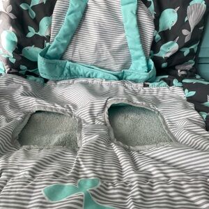 Go by Goldbug 2-in-1 Shopping Cart High Chair Narwhal Print Cover